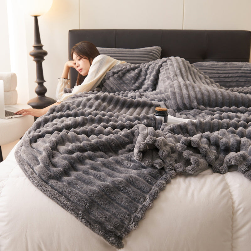 CuddleWave | Silná koralová fleecová deka